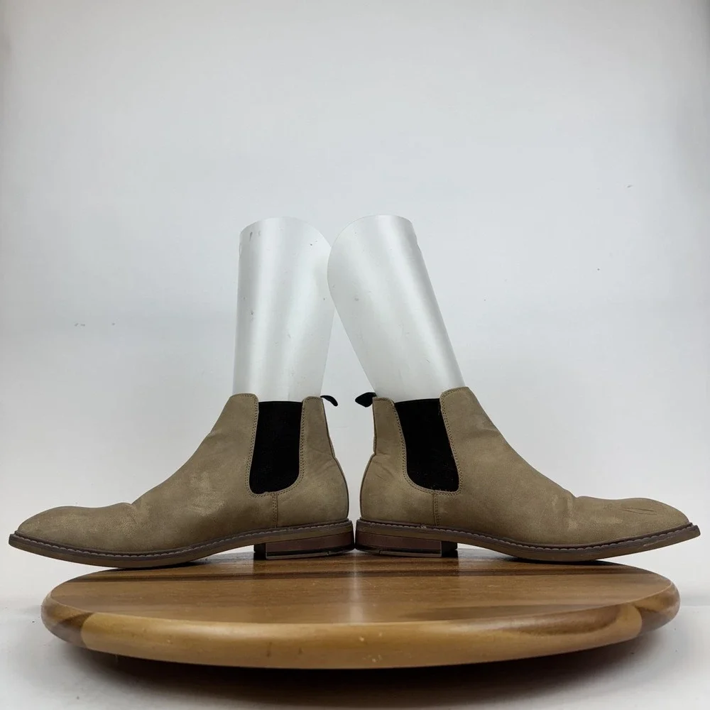 Mens Madden By Steve Madden Memille Beige Nubuck‎ Chelsea Boots Size 10.5